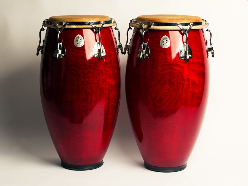 Birch conga pair, sizes 11.75″ and 12.5″ Ossi Percussion